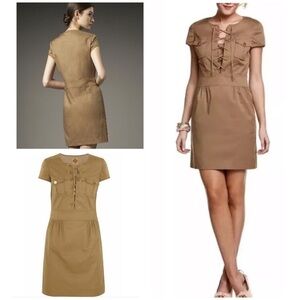 NWT Tory Burch Farla Safari Lace up Stretch Dress​​​​​